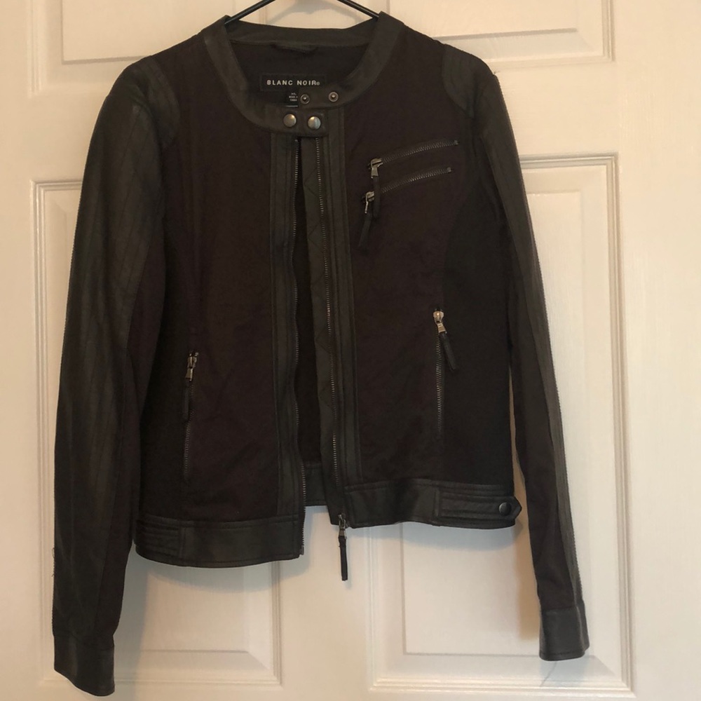 Blanc Noir Women’s Brown Leather Jacket
